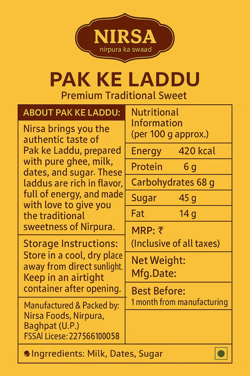 PAK KE LADDU 250gm